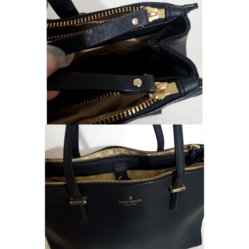 Kate Spade Large Women's Black Saffiano Leather Bag - Picture 11 of 14